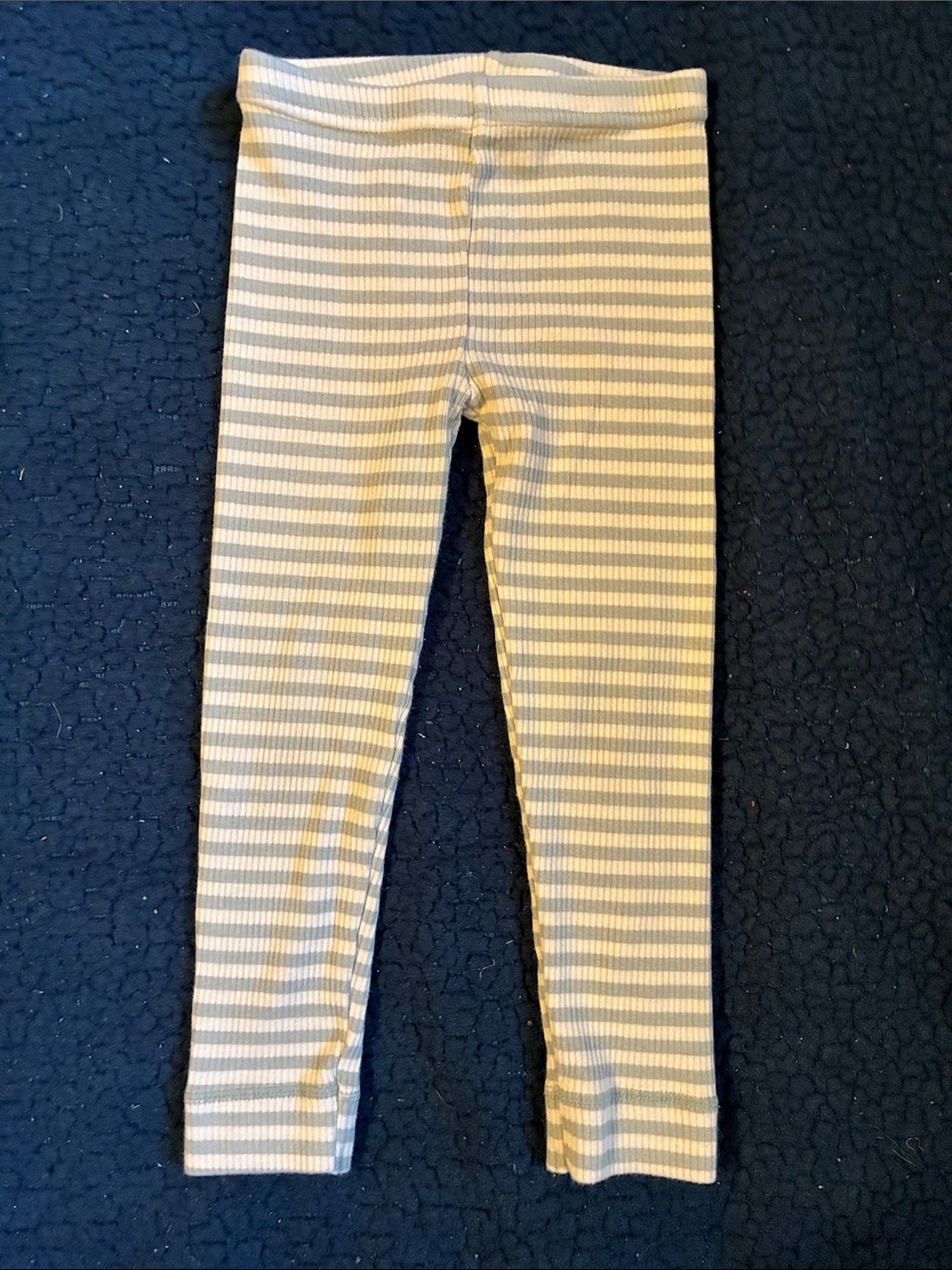 Jamie Kay Cream and Light Gray / green Striped Leggings